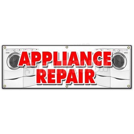 SIGNMISSION APPLIANCE REPAIR BANNER SIGN refrigerator washer dryer all brands home B-72 Appliance Repair
